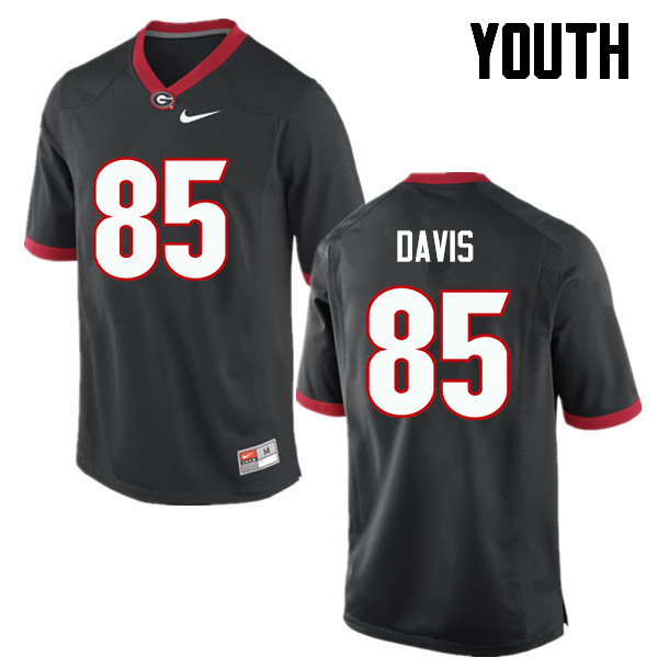 Youth Georgia Bulldogs #85 Jordan Davis College Football Jerseys-Black - Click Image to Close